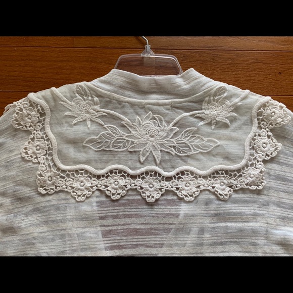 Blu Pepper Crochet Waterfall Cardigan - sz S - Picture 6 of 10